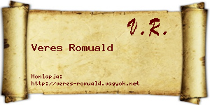 Veres Romuald névjegykártya